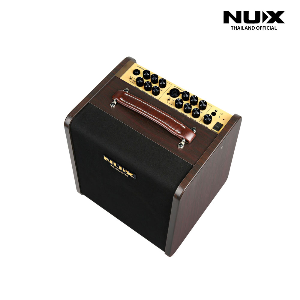 NUX AC-80 แอมป์กีตาร์โปร่งแบบใช้แบตเตอรี่ พกพาง่าย เหมาะสำหรับเล่นสดและเปิดหมวก