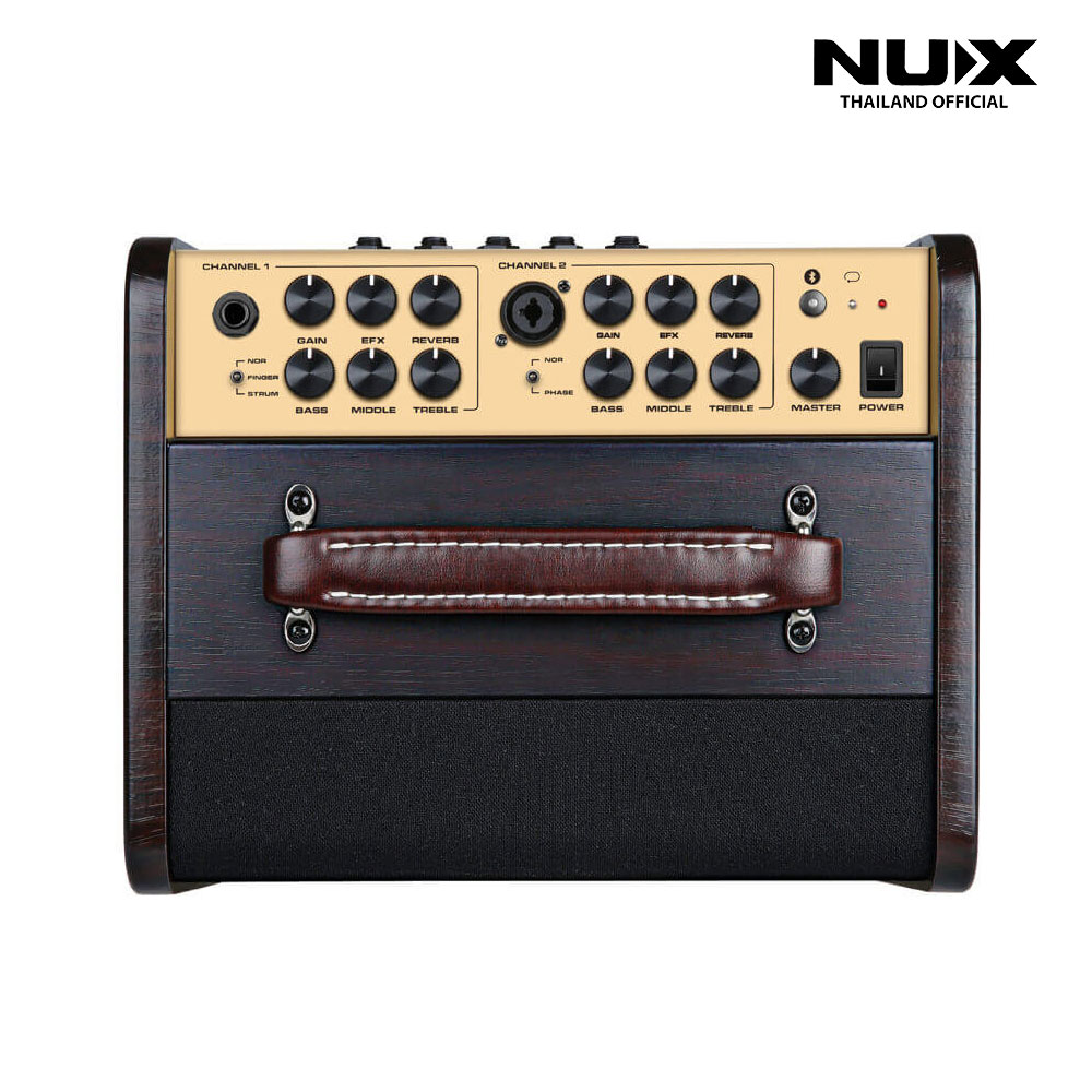 NUX AC-80 แอมป์กีตาร์โปร่งแบบใช้แบตเตอรี่ พกพาง่าย เหมาะสำหรับเล่นสดและเปิดหมวก