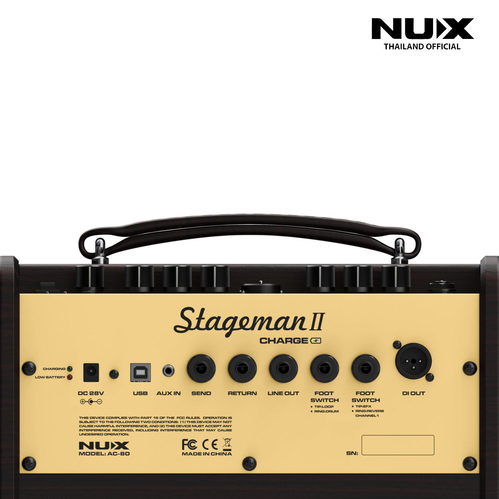 NUX AC-80 แอมป์กีตาร์โปร่งแบบใช้แบตเตอรี่ พกพาง่าย เหมาะสำหรับเล่นสดและเปิดหมวก