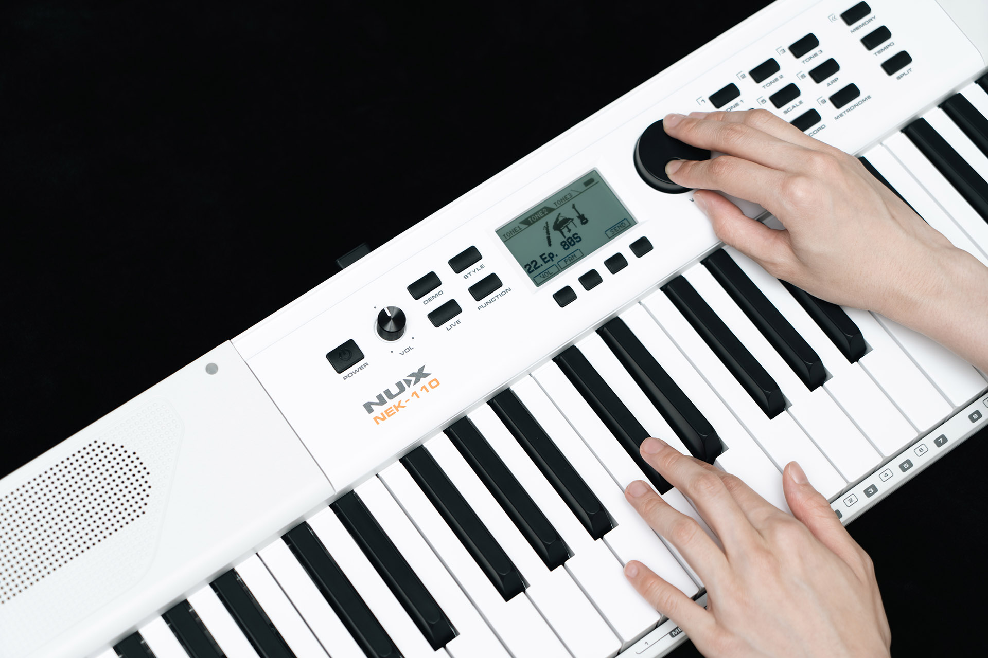 NUX NEK-110 Portable Keyboard คีย์บอร์ดไฟฟ้า 61 คีย์ ราคาถูก ฟังก์ชันครบ