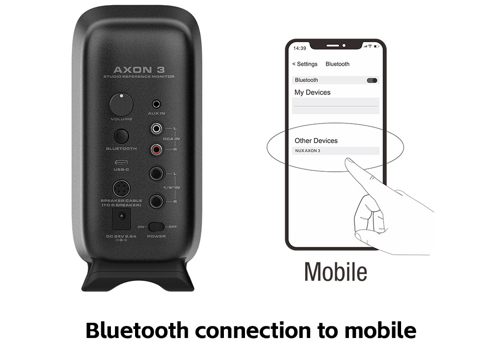 NUX AXON3 Studio Reference Monitor ลำโพงมอนิเตอร์คุณภาพสูงสำหรับงานสตูดิโอ
