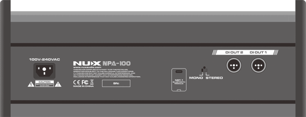 NUX NPA-100 ลำโพงมอนิเตอร์ส่วนตัว 120W สำหรับกลองไฟฟ้าและนักดนตรีมืออาชีพ