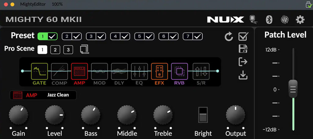 NUX Mighty 60 MKII | แอมป์กีตาร์ไฟฟ้า 60 วัตต์ พร้อมเอฟเฟกต์ในตัว