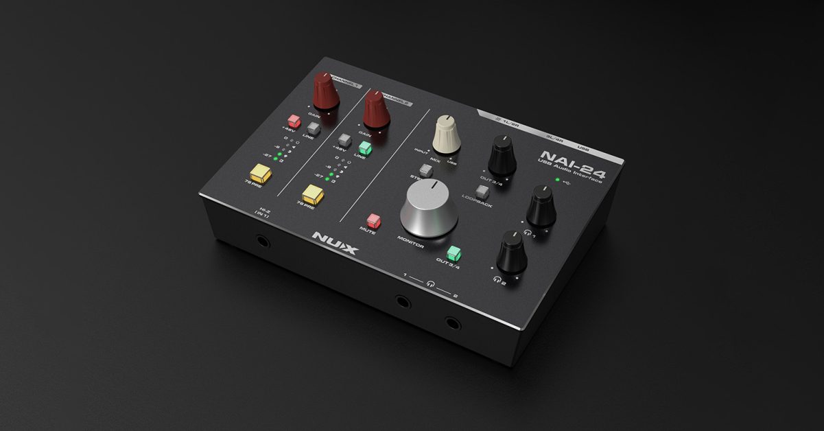 NUX NAI-24 USB Audio Interface อินเตอร์เฟสดนตรีคุณภาพสูง สำหรับบันทึกเสียงและทำเพลง